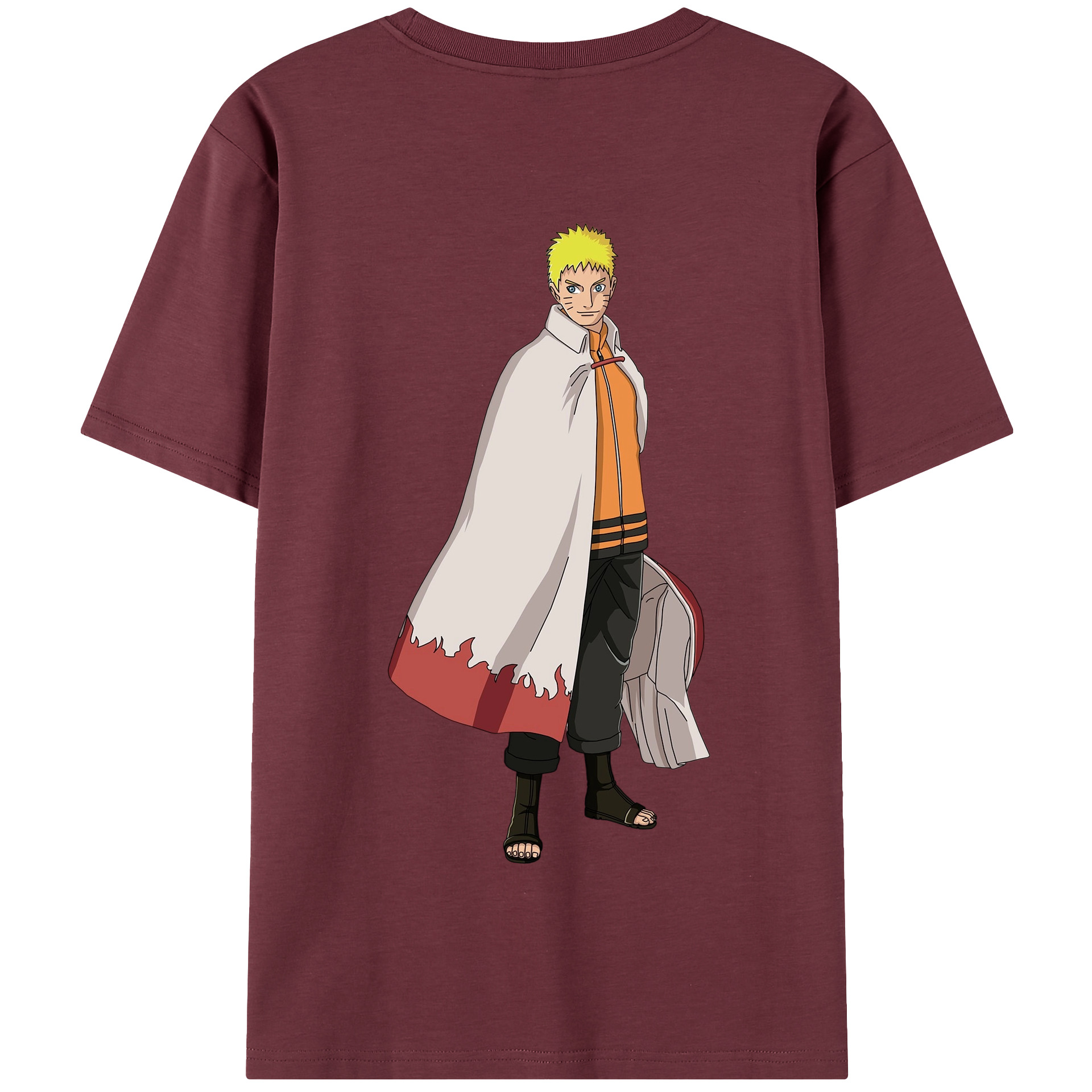 （画像用） NARUTO -ナルト- うずまき ナルト Uzumaki Naruto 綿100％半袖Tシャツ（背面プリント）